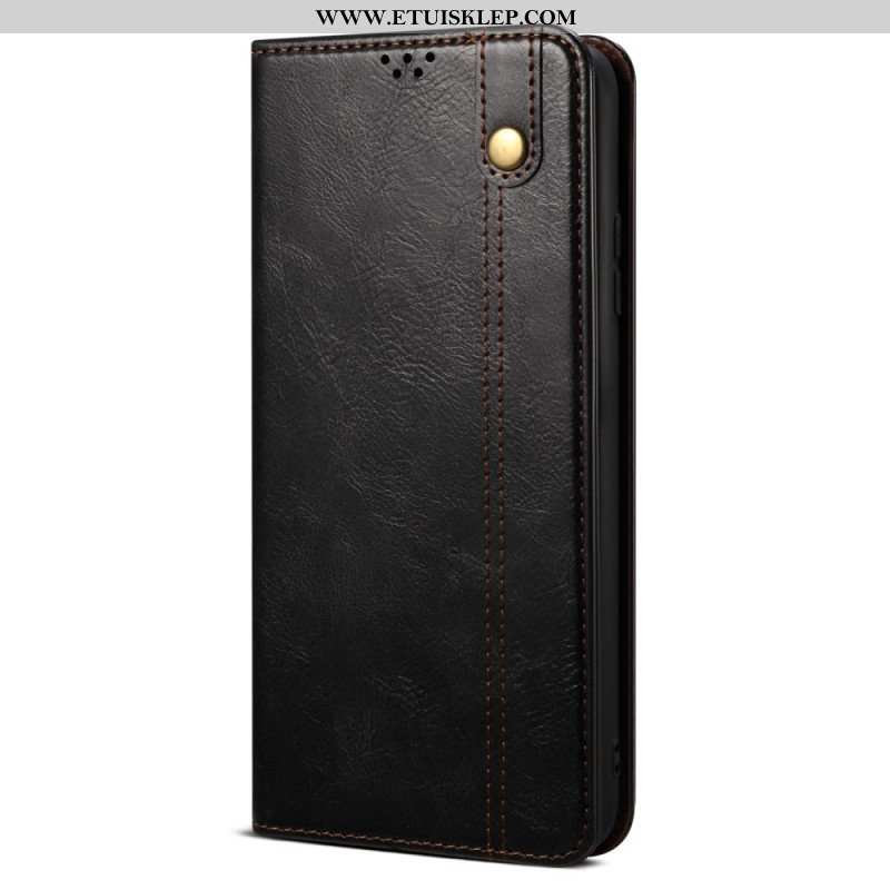 Etui Na Telefon do Xiaomi Redmi Note 12 5G Etui Folio Woskowana Sztuczna Skóra